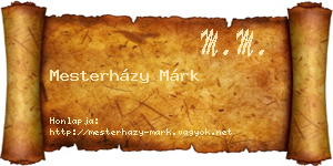 Mesterházy Márk névjegykártya